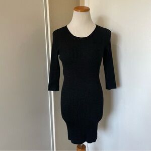 Elegant Black Knit Dress
